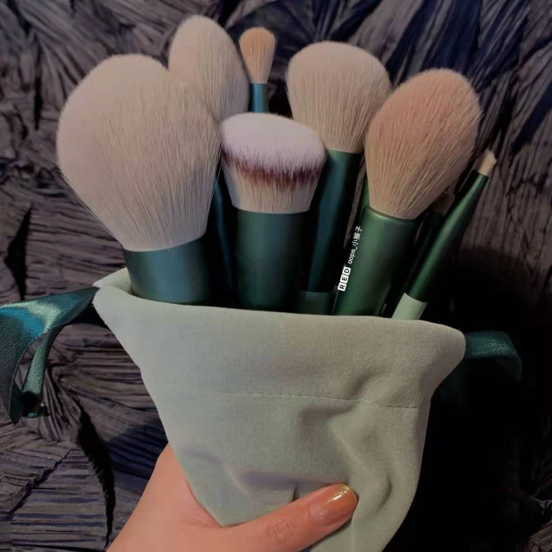Set of 13 Soft Makeup Brushes for Face Blush Powder - Quick-Drying & Super Gentle