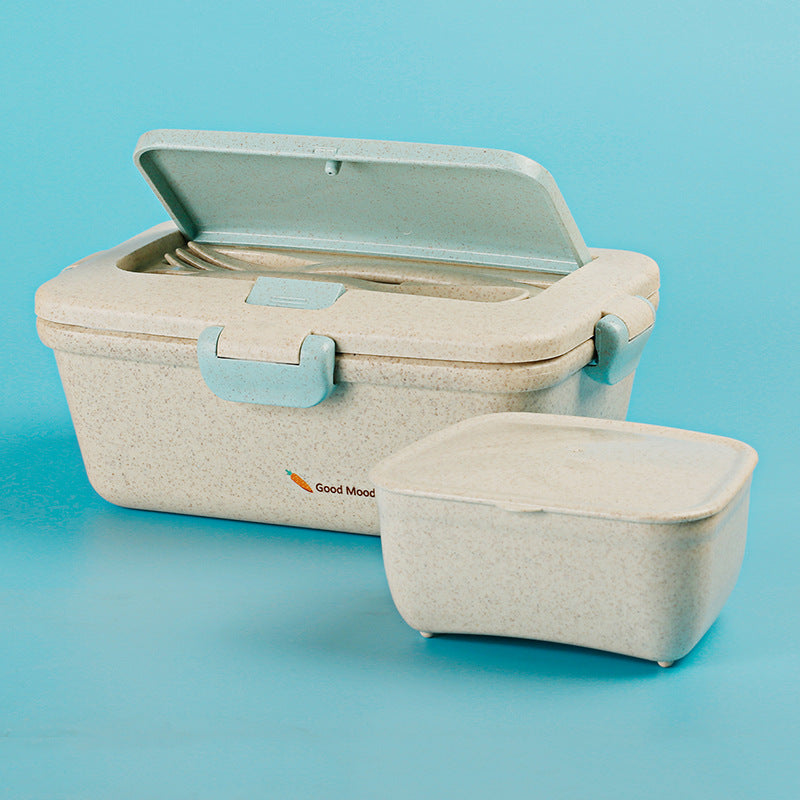 Japanese Bento Sushi Box with Cutlery Set - Multiple Colors