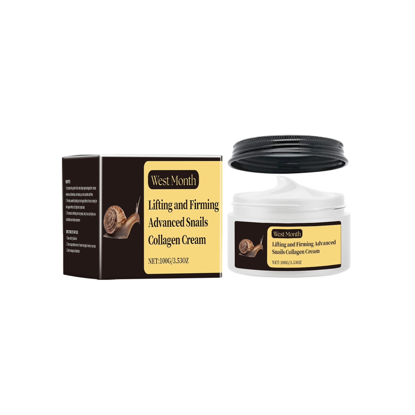 Snail Collagen Firming Face Cream - Anti-Aging Moisturizer for Fine Lines