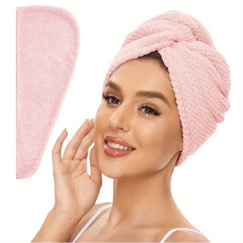 Coral Fleece Quick-Drying Hair Towel Cap Bath Hair Drying Wrap
