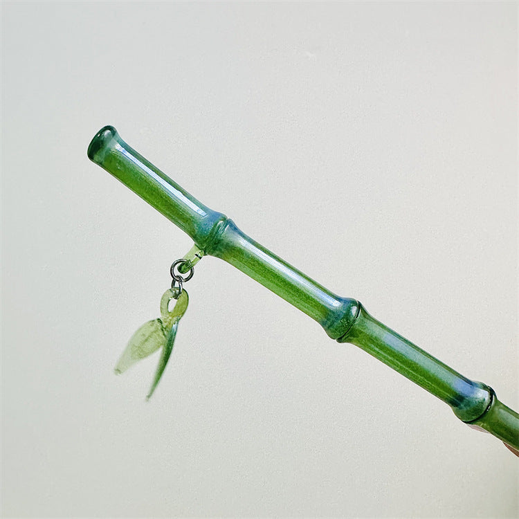 Glazed Bamboo Leaf Hairpin