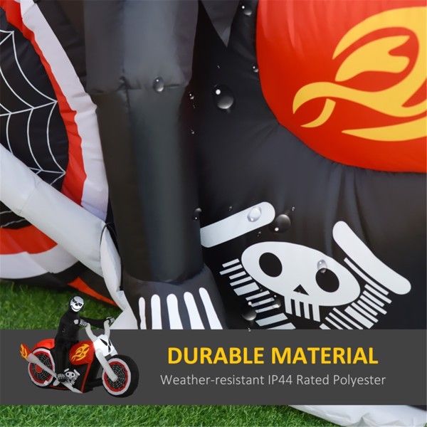 Inflatable Halloween Ghost Biker Decoration with LED Lights