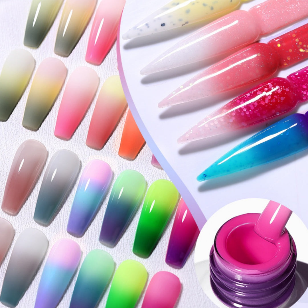 Color Changing UV Nail Polish Kit with Gradient Effects - Multiple Colors
