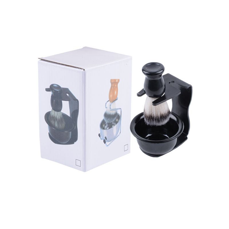 Men's Beard Cleaning Brush and Bowl Set - Nylon Hair Beard Grooming Kit