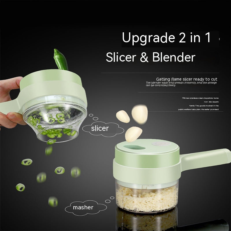 Mini Wireless Electric Garlic Chopper & Press for Kitchen Use - Multiple Colors
