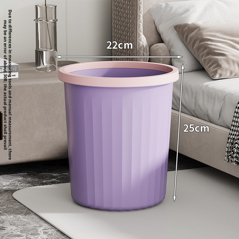 Kitchen Storage Bin - Vertical Pattern Crimp, Cream Color, 24.5 x 27cm