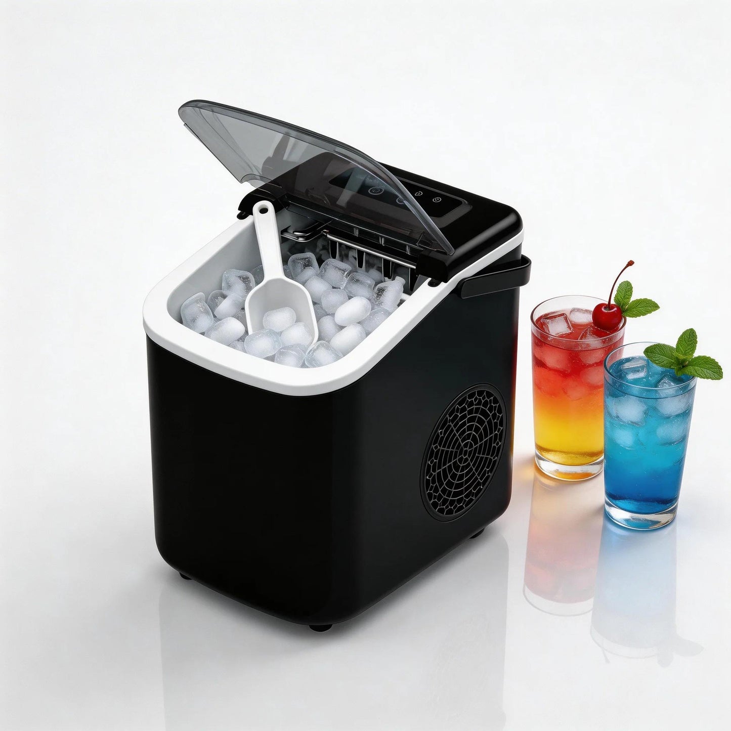 Portable Countertop Ice Maker Compact, Self-Cleaning, With Handle
