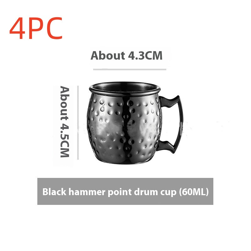 Stainless Steel Moscow Mule Cup Set - Copper Plated Drinkware for Bar & Home