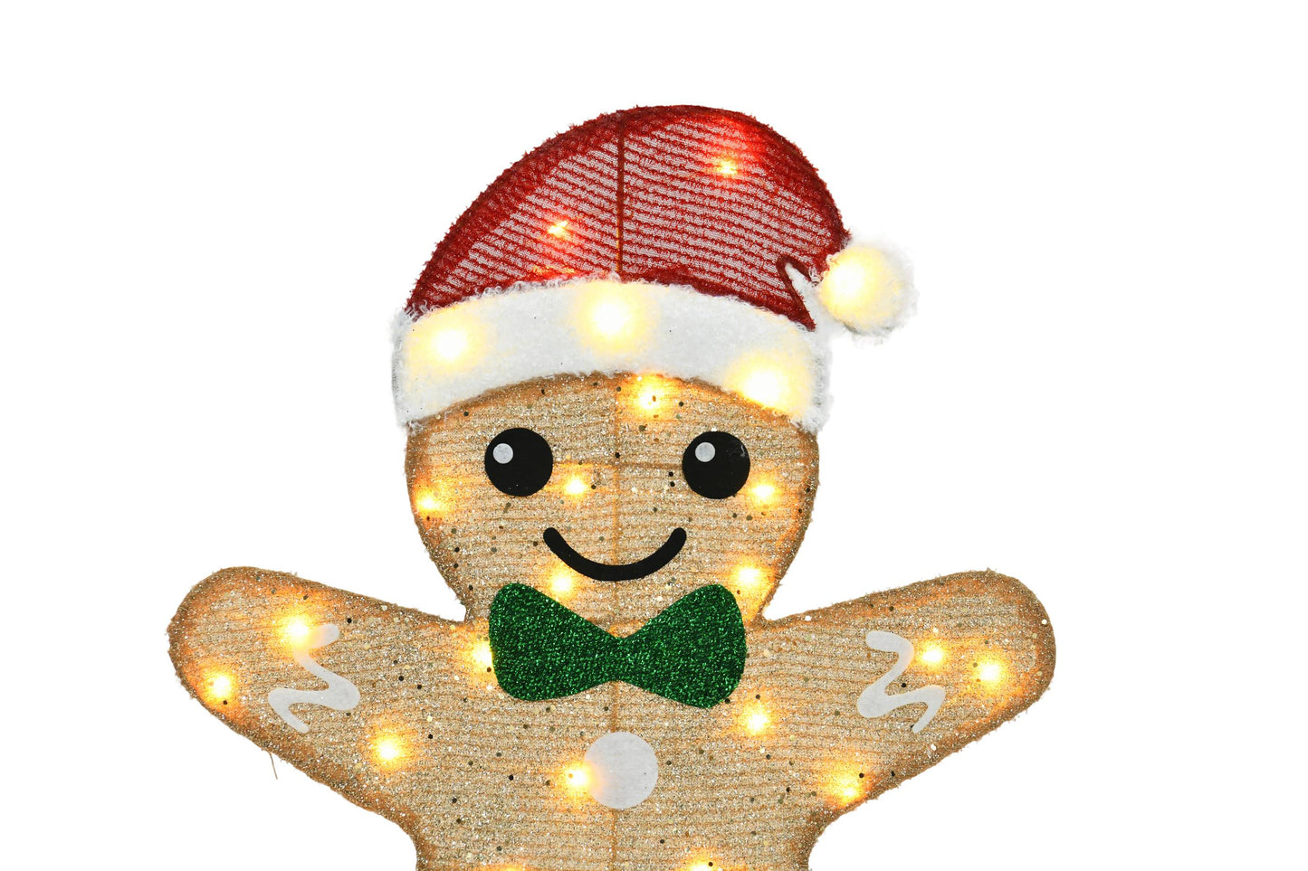 Gingerbread Man Decorative Lights - Warm White LED - 40 & 42 Inch