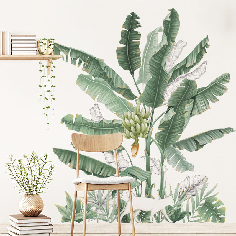 Pastoral Plant Wallpaper Wall Sticker for Bedroom Decor - PVC