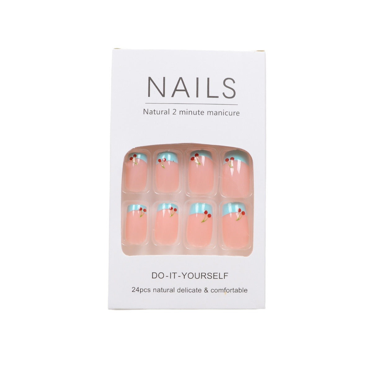 Light Blue French Nail Stickers - European & American Style Nail Art Decals