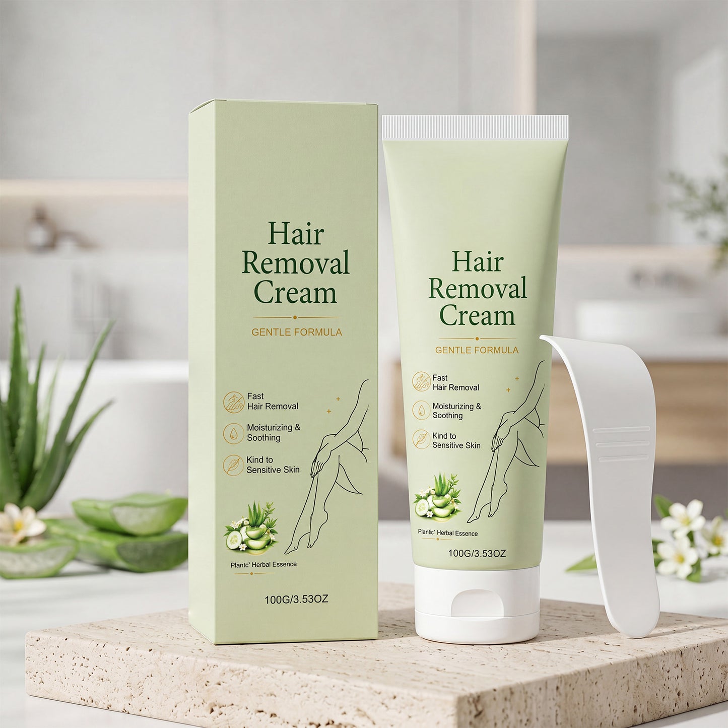 Hair Removal Cream 100g for Smooth Skin - Gentle Skin Care, No Razor Needed