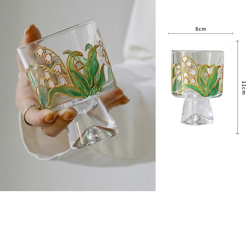 Handcrafted Stand-Up Water Bottle with Floral Design, Heat Retention, 201-300ml