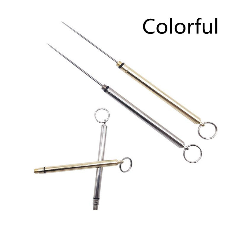 Portable Waterproof Brass & Titanium Alloy Toothpick Set - Outdoor Use