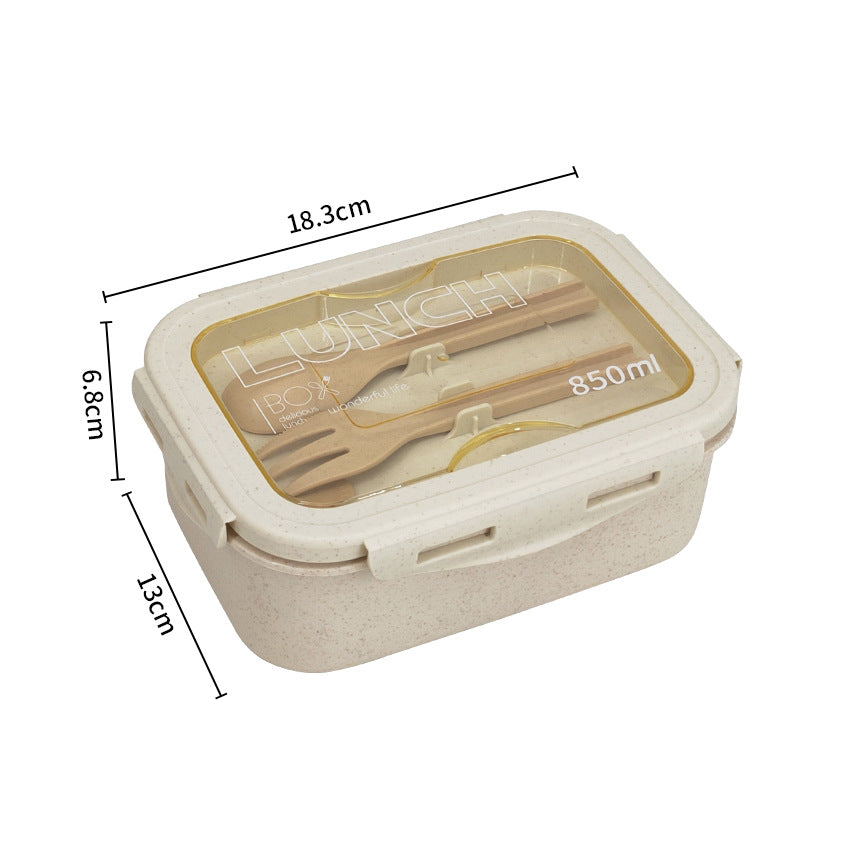 Wheat Straw Insulated Lunch Box - Eco-Friendly Student Food Container