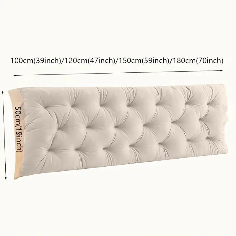 Headboard Pillow - 1.8m Natural Cotton Filling, Adjustable Loft