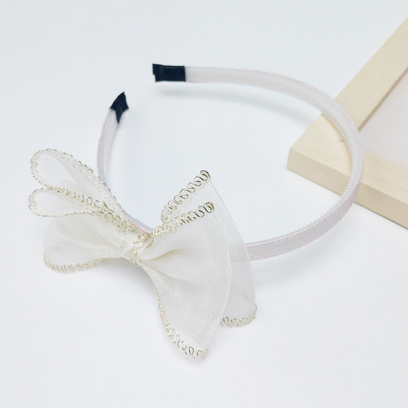 Children's Mesh Bow Headband - Kids Hair Accessory with Color Options