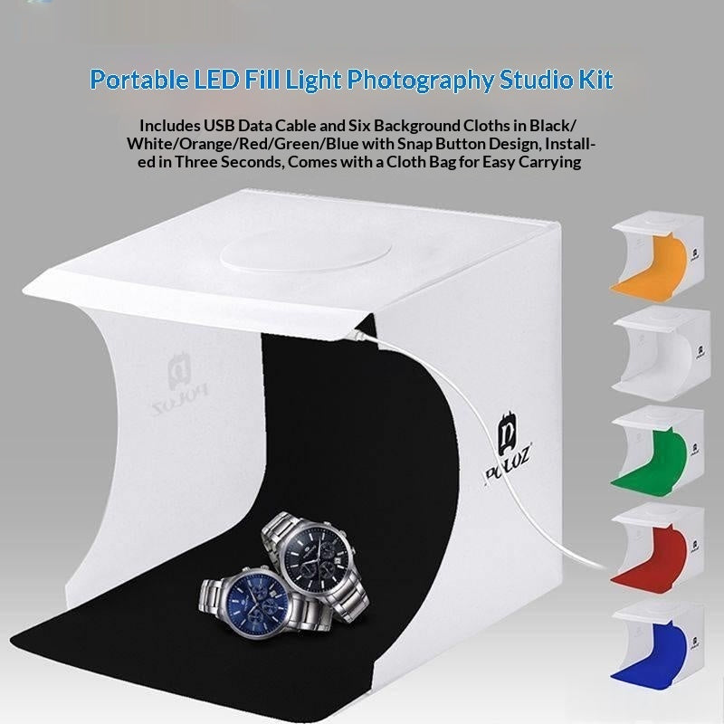 Foldable LED Mini Photo Studio with Adjustable Lighting for Photography