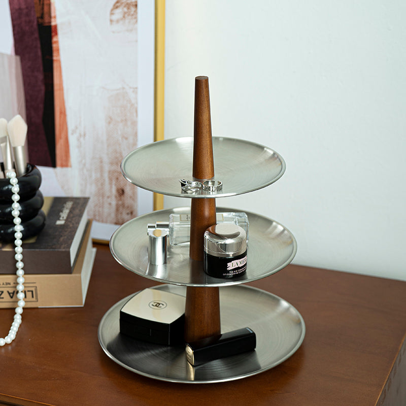 Multi-Layer Stainless Steel Storage Rack for Home Entryway Organization