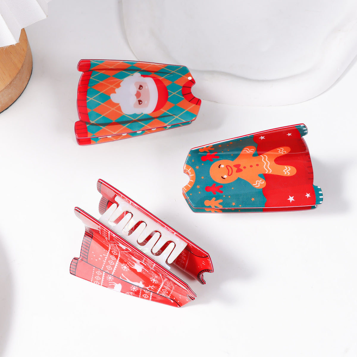 Christmas Hair Clip with Festive Designs