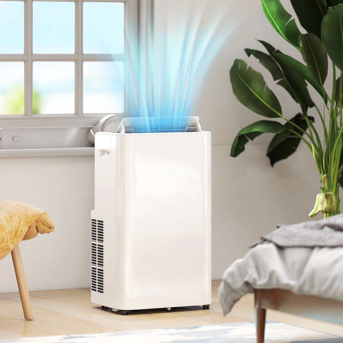 Portable 12000 BTU Air Conditioner with Remote Control for Room Up to 550 Sq.Ft. - White