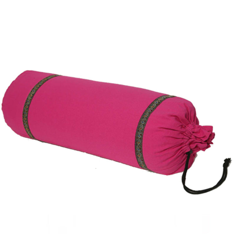 Pregnant Women's Cylindrical Yoga & Waist Support Pillow - Buckwheat Filled