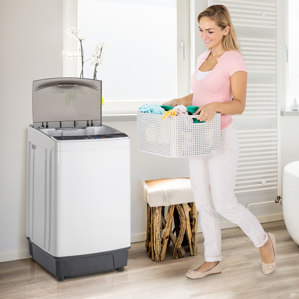 Full-Automatic Washing Machine Top Load Portable Compact Laundry