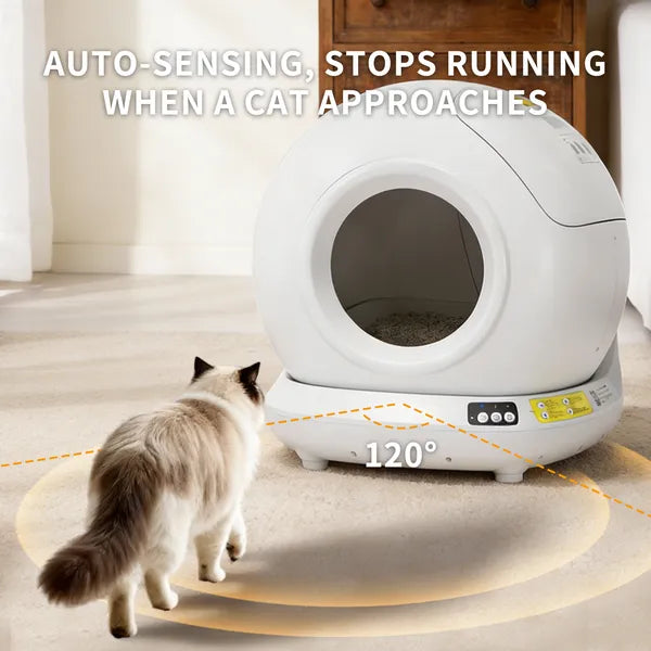 Automatic Cat Litter Box 78L Self-Cleaning Smart Enclosed Toilet with Tuya APP