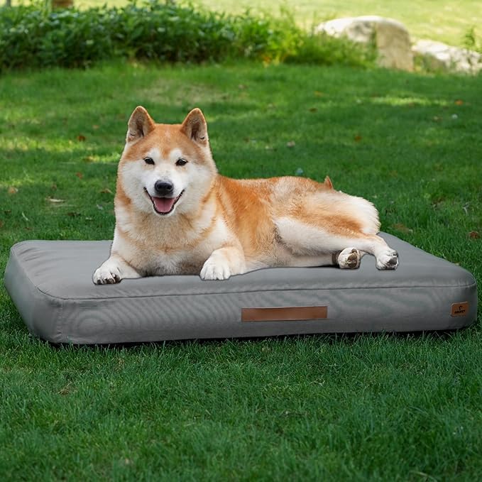 Inflatable Waterproof Dog Bed with Removable Washable Cover for Outdoor & Travel Use