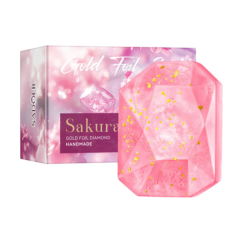 Rose Gold Foil Essential Oil Soap - 100g Natural Fragrance & Gentle Cleansing