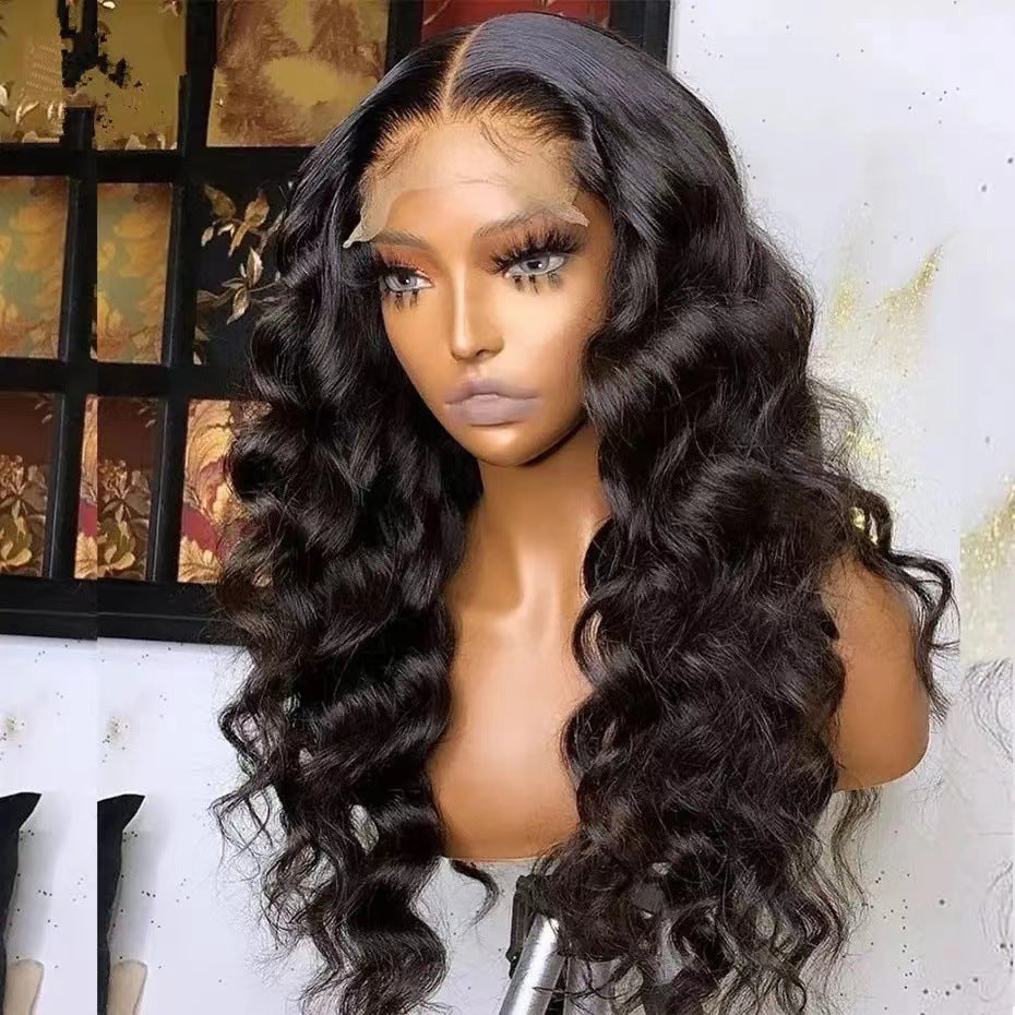 Large Wave Synthetic Wig for Women - Long Curls & Straight Styles, Multiple Colors