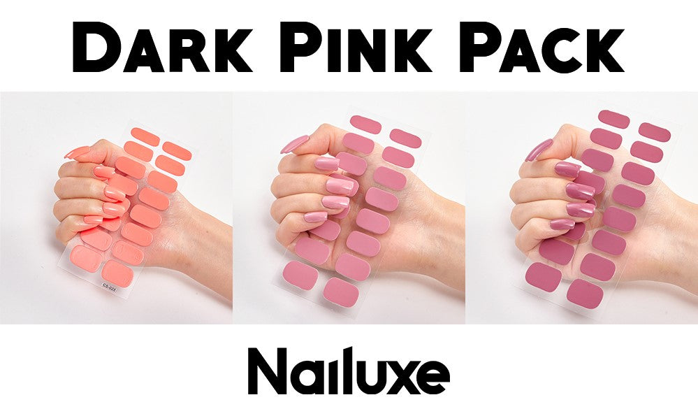 Solid Color Nail Art Wraps - 16 Piece Adhesive Nail Stickers Set
