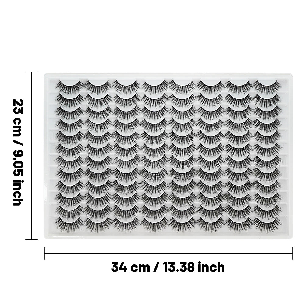 3D Multi-Layered False Eyelashes - Soft & Realistic Black Lashes