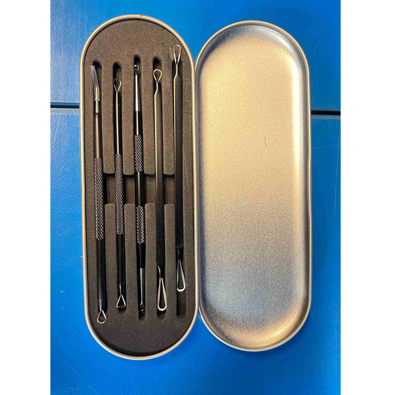 5-Piece Stainless Steel Blackhead Extractor and Acne Removal Tool Kit