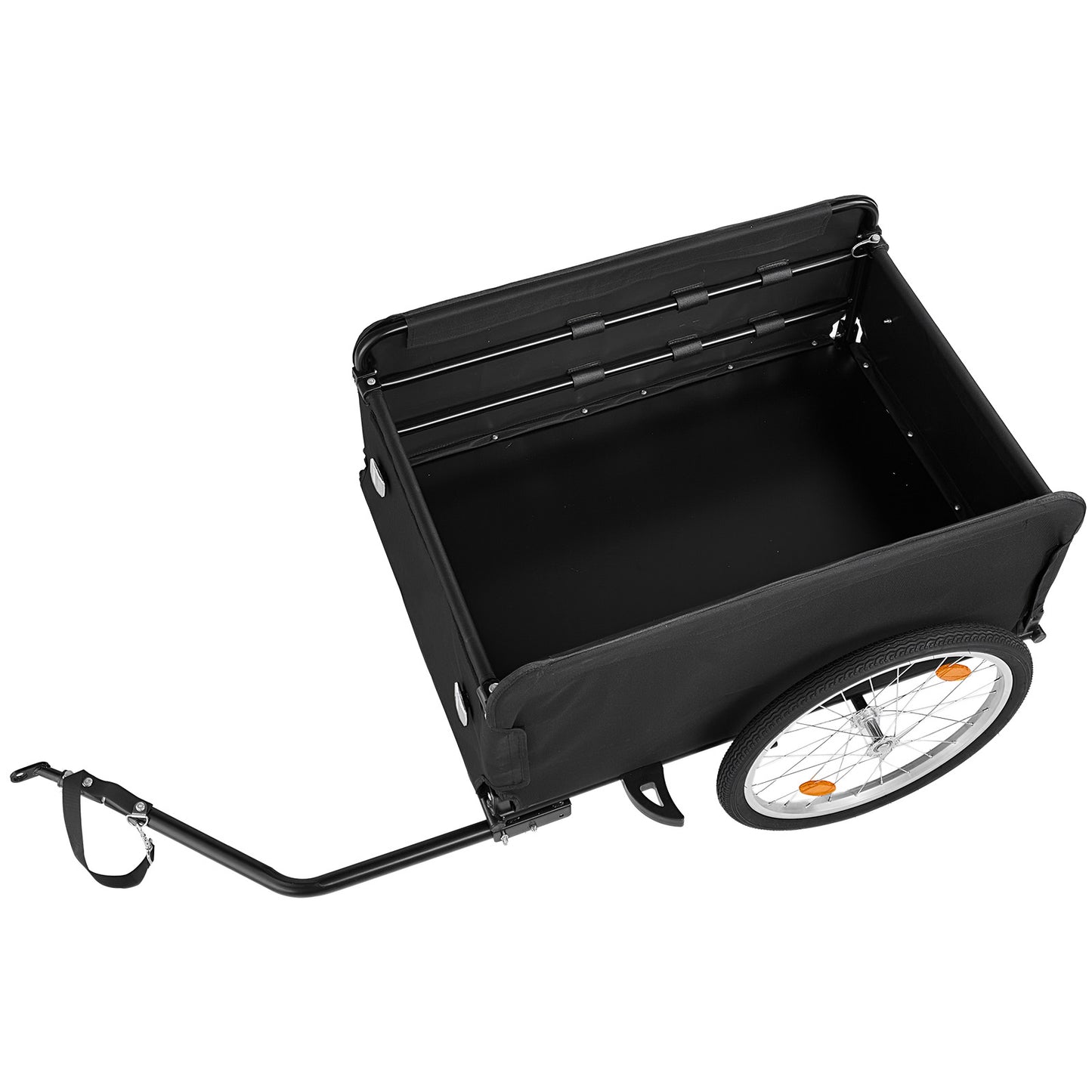 Heavy-Duty Bicycle Cargo Trailer 130 Lb Load Foldable Bike Wagon with Waterproof Cover