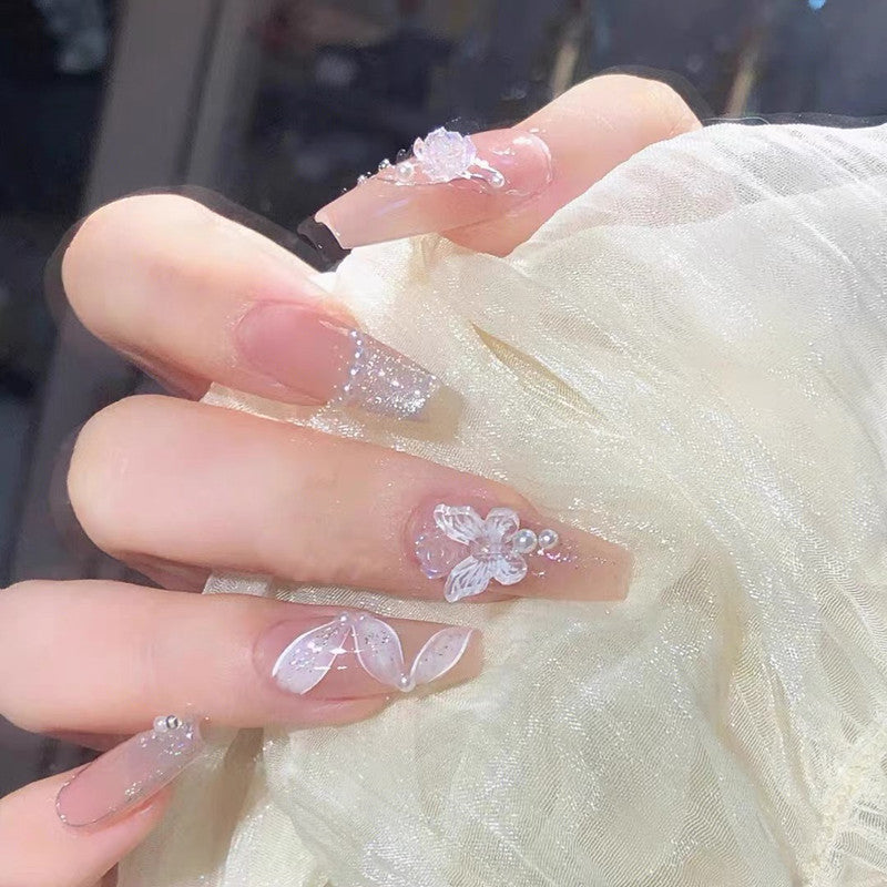 Fake Nails Trapezoid Artificial Nail Tips Kit