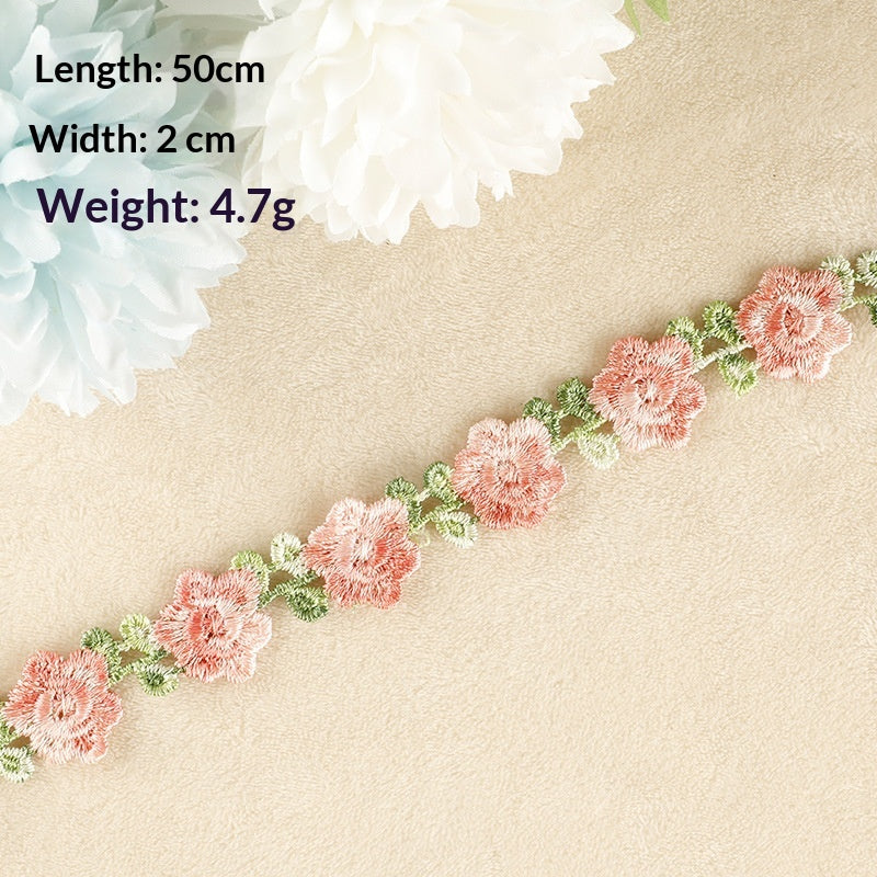 Water-Soluble Embroidered Ribbon & Fabric Patches for DIY Garments