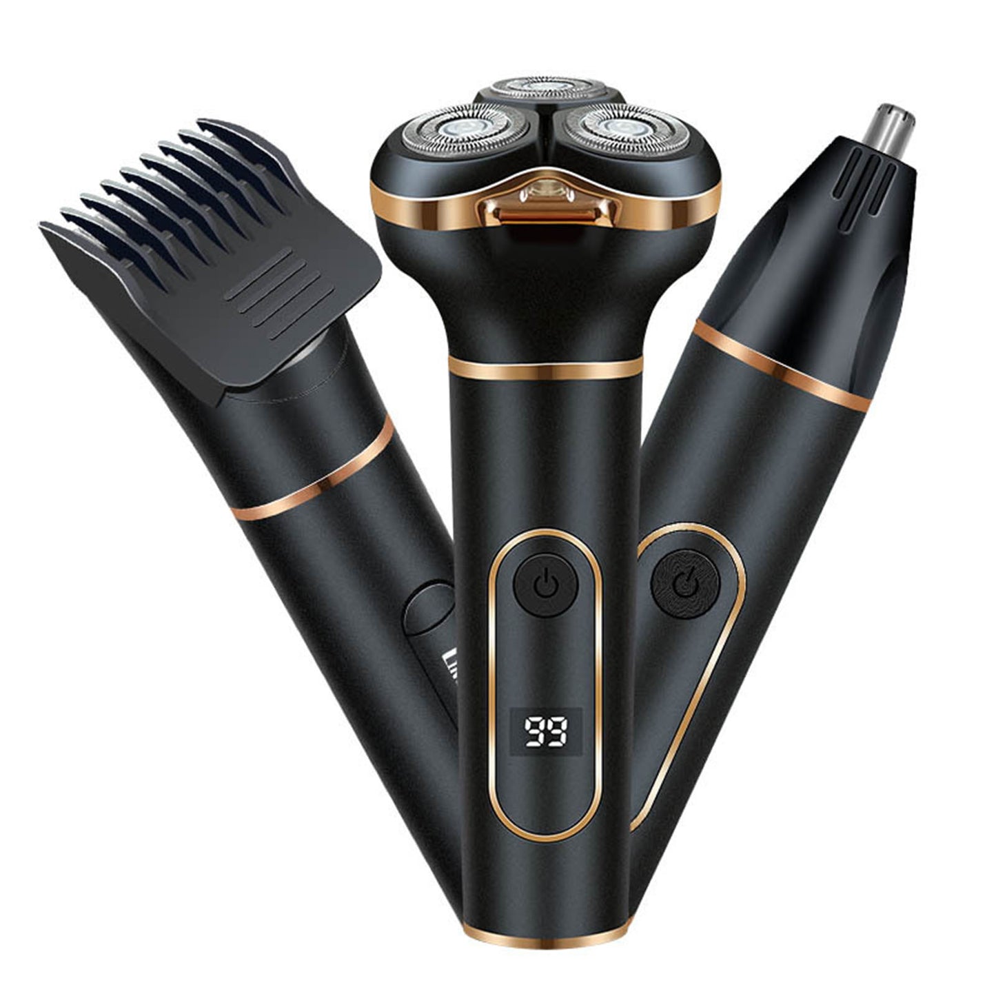 Cordless Electric Shaving Machine Men 3 In 1 For Beard Nose Hair