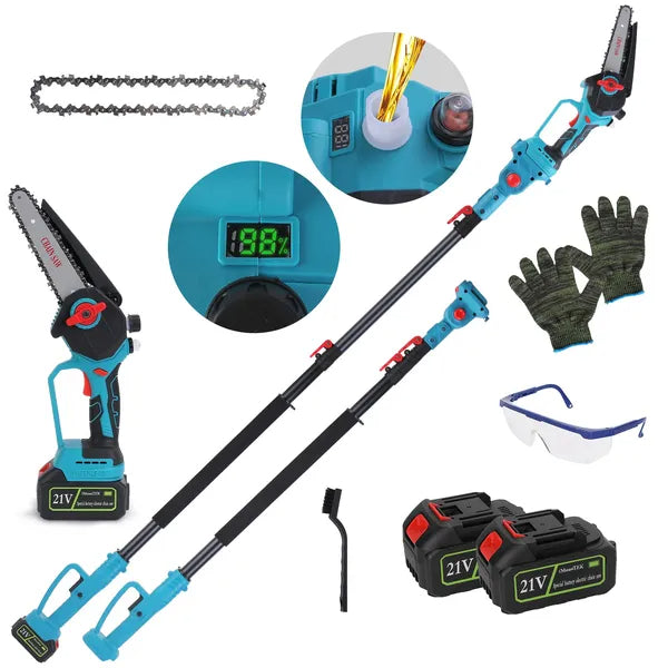 Cordless 2-in-1 Pole Saw & Chainsaw with Extension, Brushless Motor, 21V Battery