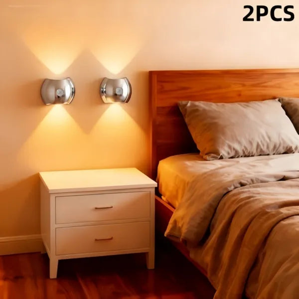 Wireless Motion Sensor Wall Lamps - 2 or 4 Pack, Magnetic Indoor Lighting for Stairs & Wardrobe