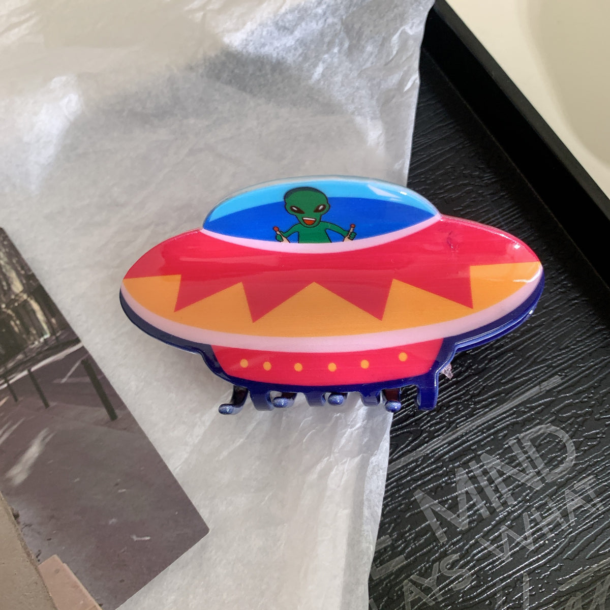 Acrylic Alien Hairpin - Cartoon Space Design