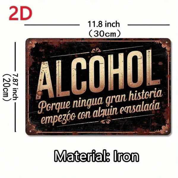 Metal Tin Sign Wall Decoration - 20cm x 20cm