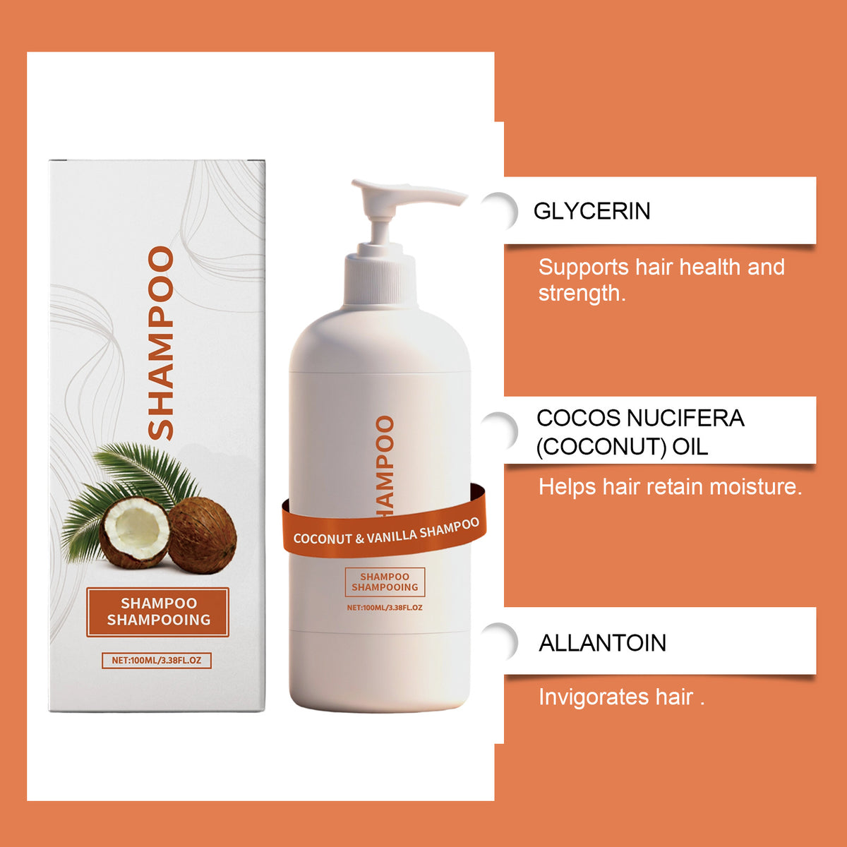 Gentle Hair Scalp Cleanser - 100ml Nourishing Shampoo for Soft Full Hair