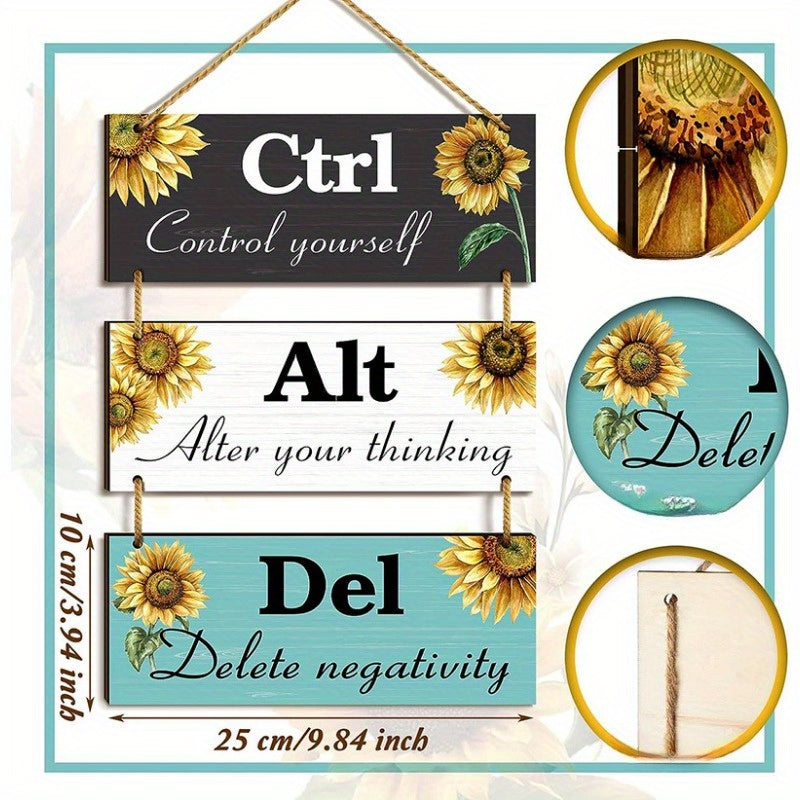 Inspirational Wooden Wall Decor Frame - Hanging Pendant for Office & Home