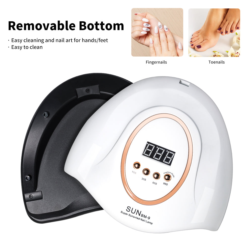 Professional 45-Bead UV LED Nail Lamp with Timer & Smart Sensor - BM9