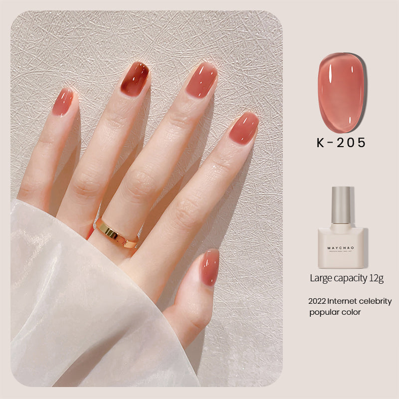 Transparent Jade Nude Nail Polish - 12ml Long-Lasting