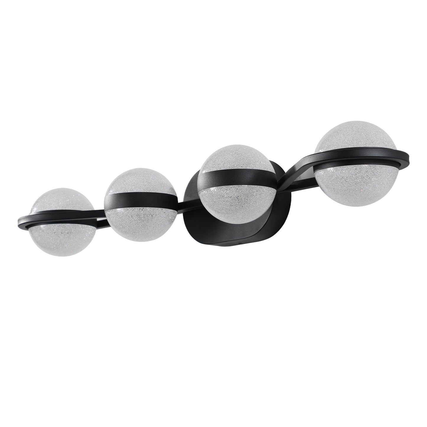 30-Inch Black Minimalist LED Bathroom Vanity Light Fixture
