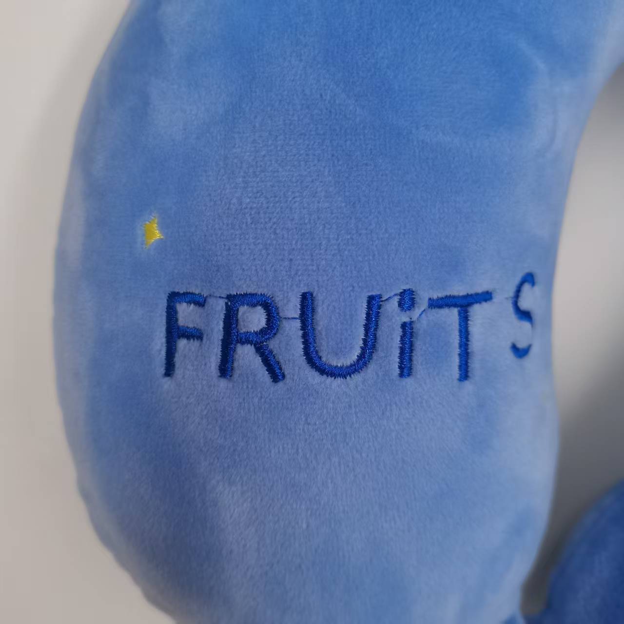Blue Fruit U-Shaped Memory Foam Travel Neck Pillow - Ergonomic Support