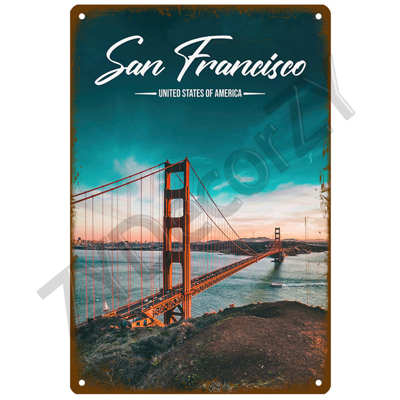 Antique Iron Sheet Wall Art for Home & Cafe Decor - 20x30cm