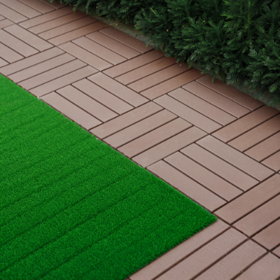 Interlocking Deck Tiles 44 Pack Waterproof Outdoor Patio Flooring 12x12 Square